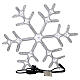 Décoration lumineuse flocon de neige blanc chaud 55 cm 144 LEDs s6