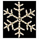 Decorazione luminosa fiocco di neve bianco caldo 55 cm s4