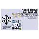 Decorazione luminosa fiocco di neve bianco caldo 55 cm s5