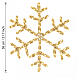 Floco de neve luminoso branco quente 55 cm com 144 LEDs s3