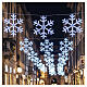 Figura luminosa fiocco di neve bianco 90 cm con trasformatore s2