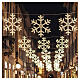 Decorative snowflake, warm white LED tube, 35.4 in, indoor/outdoor s2