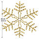 Fiocco di neve decorativo bianco caldo 90 cm con tubo LED s3
