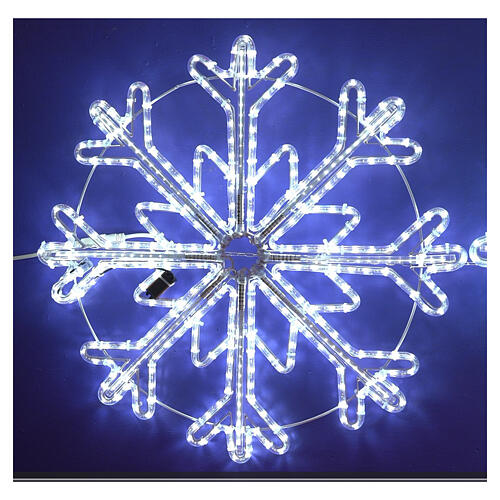 White snowflake, 27.6 in, Snowfall effect, 564 LEDs 1
