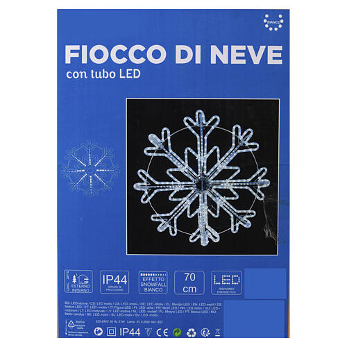 Flocon de neige blanc 70 cm avec effet Snowfall, 564 LEDs 3