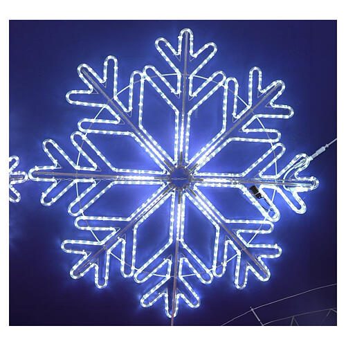 White snowflake light decoration, 43.3 in with Snowfall effect, 1008 LEDs. 1