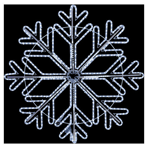 Flocon de neige lumineux blanc 110 cm effet Snowfall 3