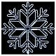Decoração luminosa floco de neve branco 110 cm com efeito Snowfall, 1008 LEDs s3