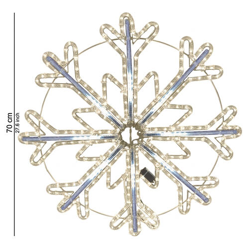 Floco de neve bicolor 70 cm com efeito Snowfall, 564 LEDs 1
