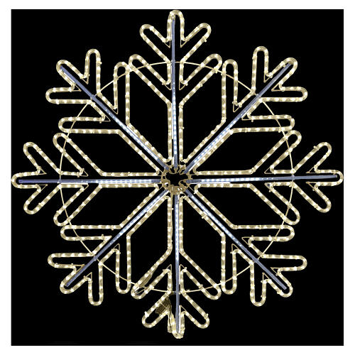 Figura luminosa fiocco di neve bicolore 110 cm 4