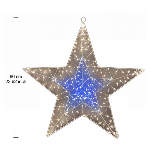 Estrela luminosa bicolor 200 LEDs 60 cm 3