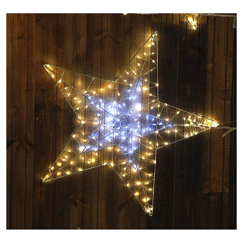 Étoile décorative bicolore 290 LEDs 80 cm 1