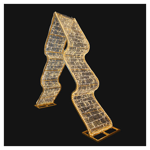 Figura LED Albero 3D con tubo e lucciolone 800 LED bianco caldo 200x185x50 cm 1