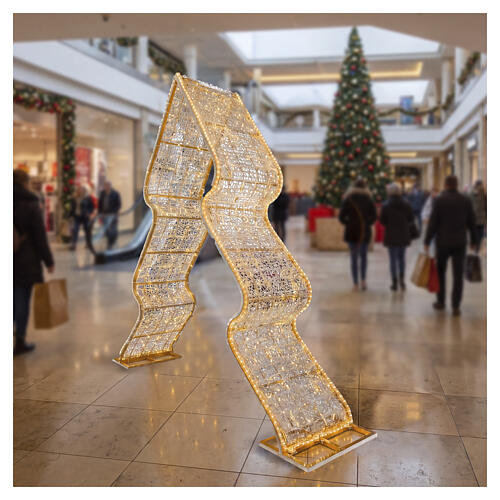 Figura LED Albero 3D con tubo e lucciolone 800 LED bianco caldo 200x185x50 cm 2