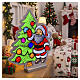 Figura luminosa Babbo con albero Infinity Lights 345 LED multicolor 40cm s1