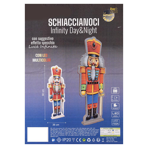 Figura decorativa Schiaccianoci Infinity Lights 568 LED multicolor 90cm 3