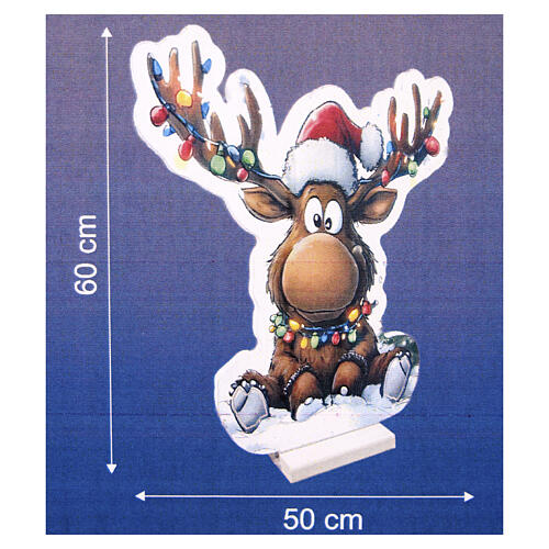 Renna cartoon luminosa Infinity Lights 382 LED multicolor 60cm 2