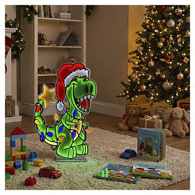 Dinosauro Saurino luminoso Infinity Lights 420 LED multicolor 60cm