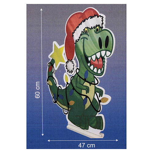 Dinosauro Saurino luminoso Infinity Lights 420 LED multicolor 60cm 2