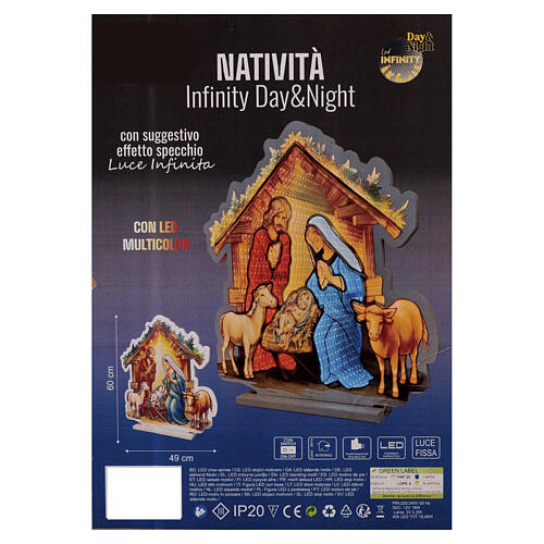 Natività luminosa Infinity Lights 408 LED multicolor 60cm 3