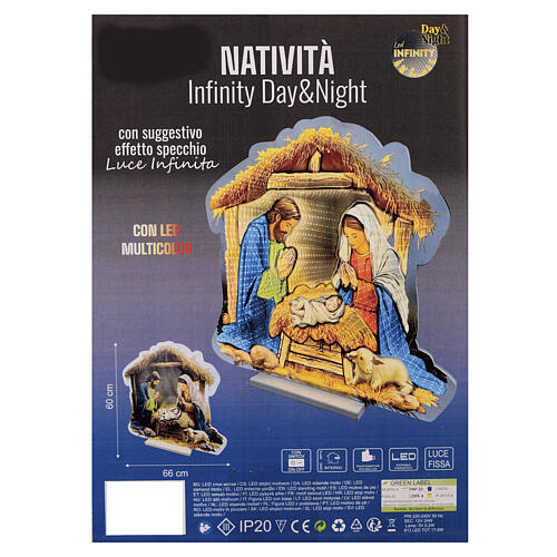 Decorazione luminosa Natività Infinity Lights 813 LED multicolor 65cm 3
