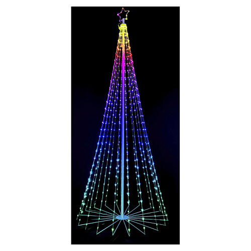 Albero luminoso a cono App-I Light Fantasy Smart RGB 180 LED 180cm 1