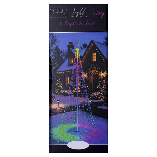 Albero luminoso a cono App-I Light Fantasy Smart RGB 180 LED 180cm 2