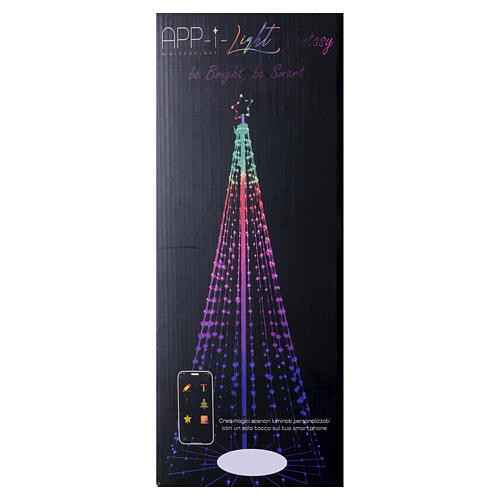 Albero luminoso a cono App-I Light Fantasy Smart RGB 180 LED 180cm 5