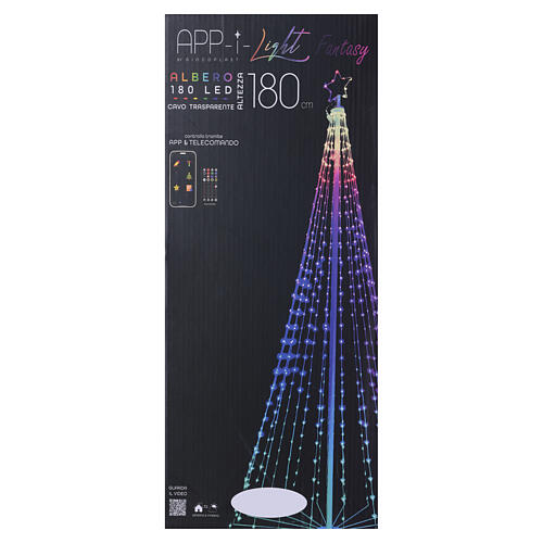 Albero luminoso a cono App-I Light Fantasy Smart RGB 180 LED 180cm 6