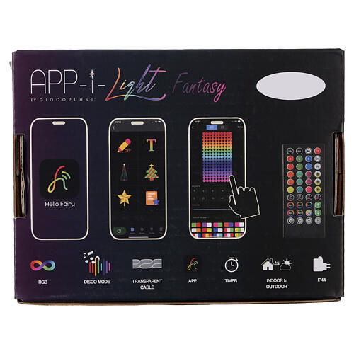 Rete luminosa App-I Light Fantasy Smart RGB 200 LED 1x2mt 5