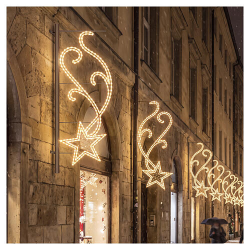 Figura a forma di cometa 450 LED bianco caldo 200x75cm 3