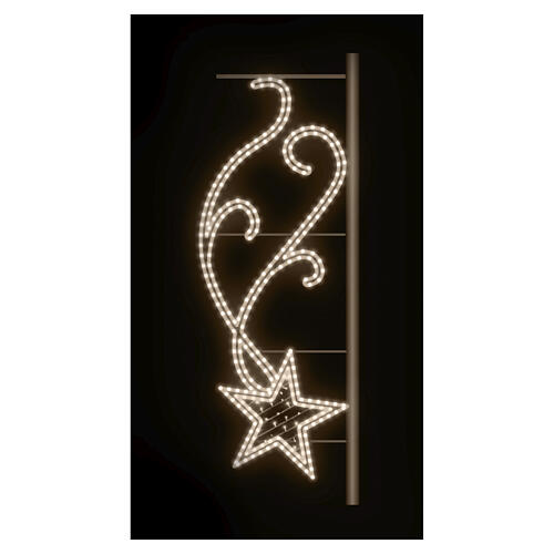 Figura a forma di cometa 450 LED bianco caldo 200x75cm 4