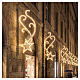 Figura a forma di cometa 450 LED bianco caldo 200x75cm s3