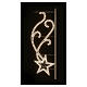Figura a forma di cometa 450 LED bianco caldo 200x75cm s4