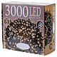 Guirlande lumineuse de Noël 3000 LEDs blanc chaud jeux de lumière 60 m int/ext s6
