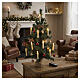 Set 10 candele LED con clip effetto fiamma luce calda 10x2 cm s2