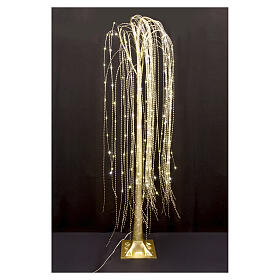 Albero a cascata dorato 220 NanoLED luce calda 150 cm