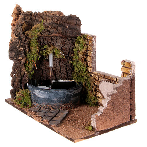 Fontaine jet vertical décor crèche napolitaine 10 cm 20x20x10 cm 2