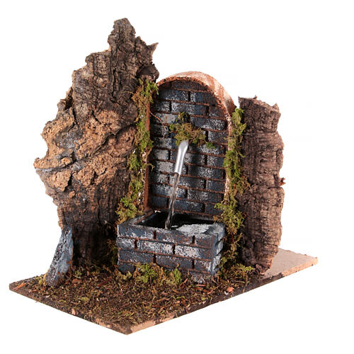 Fontaine jet vertical décor crèche napolitaine 10 cm 20x20x10 cm 3