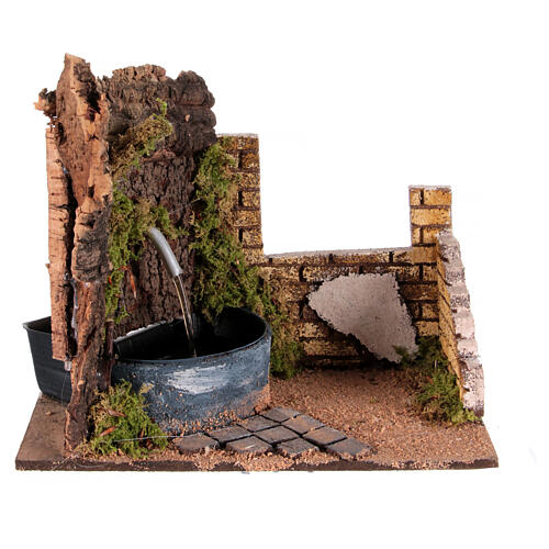 Fontaine jet vertical décor crèche napolitaine 10 cm 20x20x10 cm 4