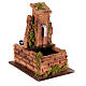 Fountain for 10 cm Neapolitan Nativity Scene, bricks and moss, 15x10x15 cm s3