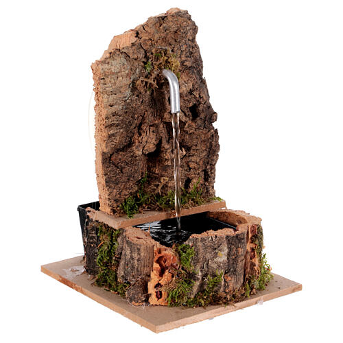 Stone fountain for 10 cm Neapolitan Nativity Scene, 20x10x15 cm 3