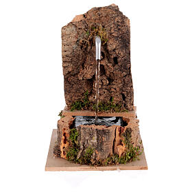 Mini rock fountain with nativity scene setting 10 cm Neapolitan 20x10x15 cm