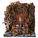 Fontana acqua 1 getto ambientazione presepe 10 cm napoletano roccia 15x20x15 cm s1