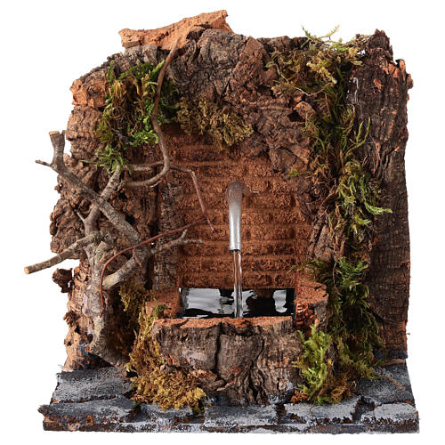 Fonte de água de 1 jato cenário presépio napolitano 10 cm rocha 15x20x15 cm 1