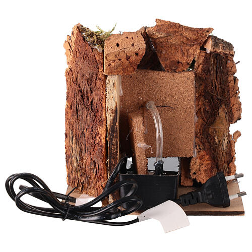 Fonte de água de 1 jato cenário presépio napolitano 10 cm rocha 15x20x15 cm 4