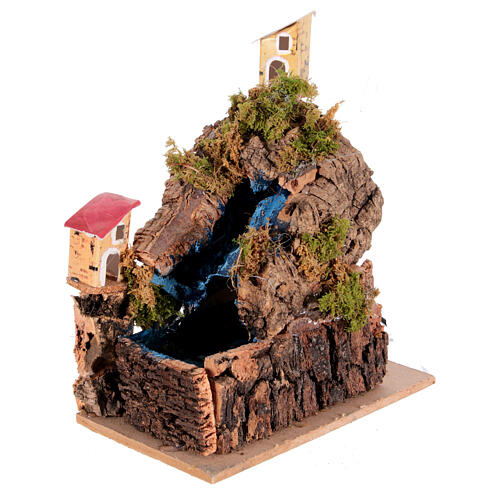 Wodospad do szopki neapolitańskiej 10-12 cm, mech, 20x15x10 cm 2