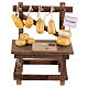 Cheese counter with cutting board and knife for 10 cm Neapolitan Nativity Scene, 10x10x5 cm s1