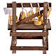 Banco formaggi tagliere coltello presepe 10 cm napoletano 10x10x5 cm s4