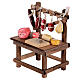 Banco salumi presepe 10 cm napoletano tagliere coltello 10x5x10 cm s2